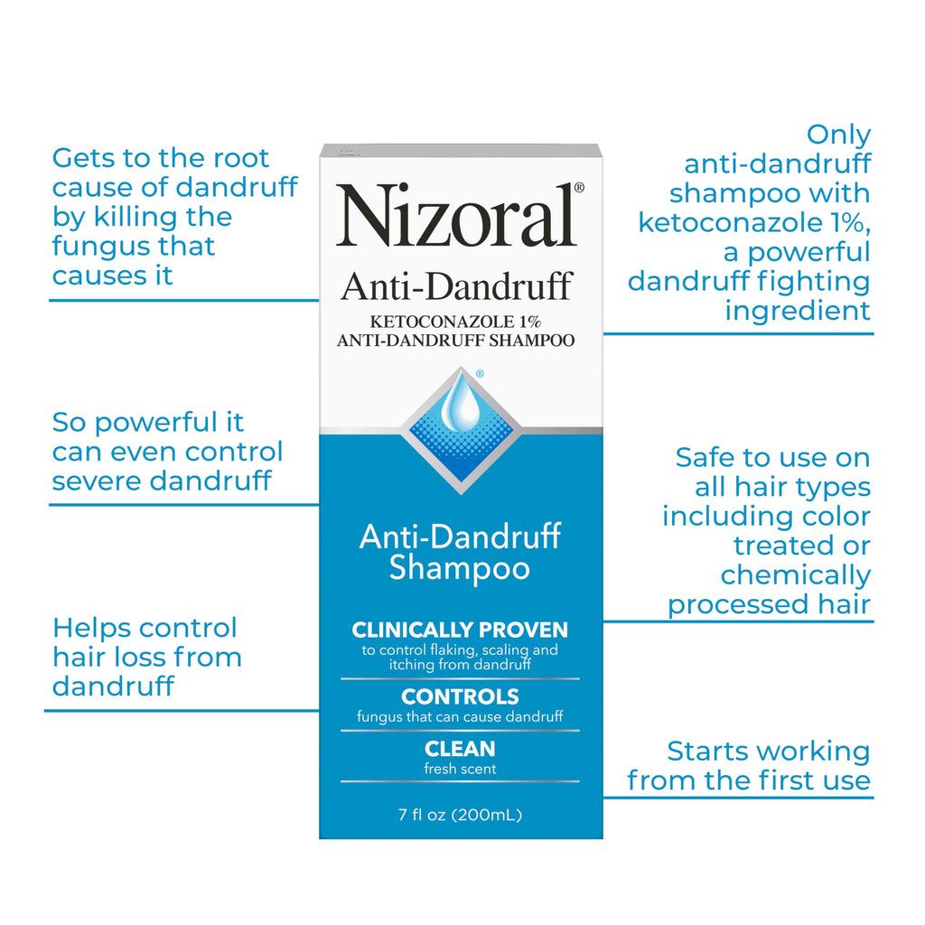 Nizoral Anti-Dandruff Shampoo + Deep Moisturizing Conditioner Bundle (7 oz + 9.4 oz) | Ketoconazole 1%