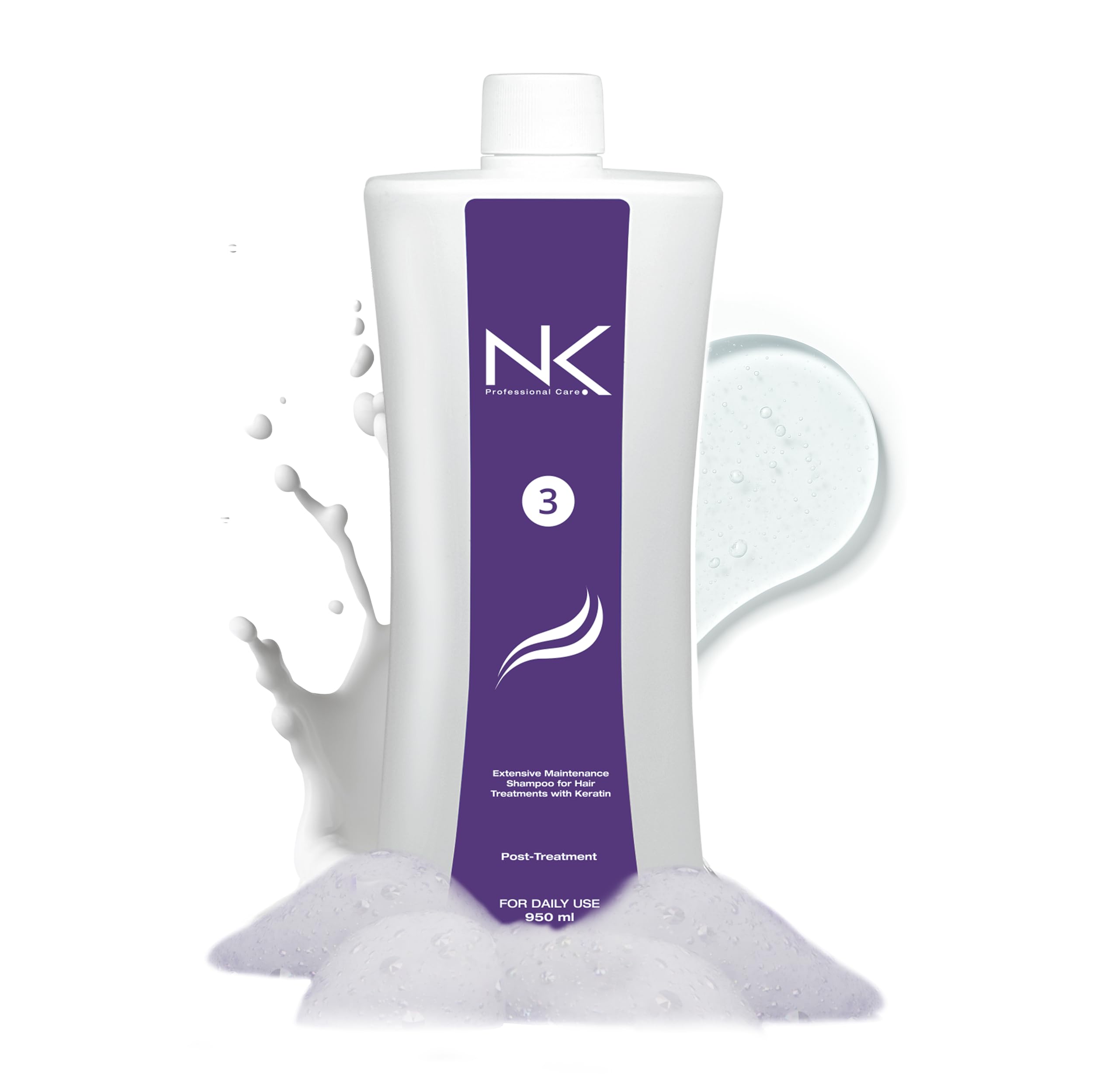 NK Professional Care Step 3 Extensive Maintenance Shampoo for Keratin Treatments – Salt-Free, 950ml
