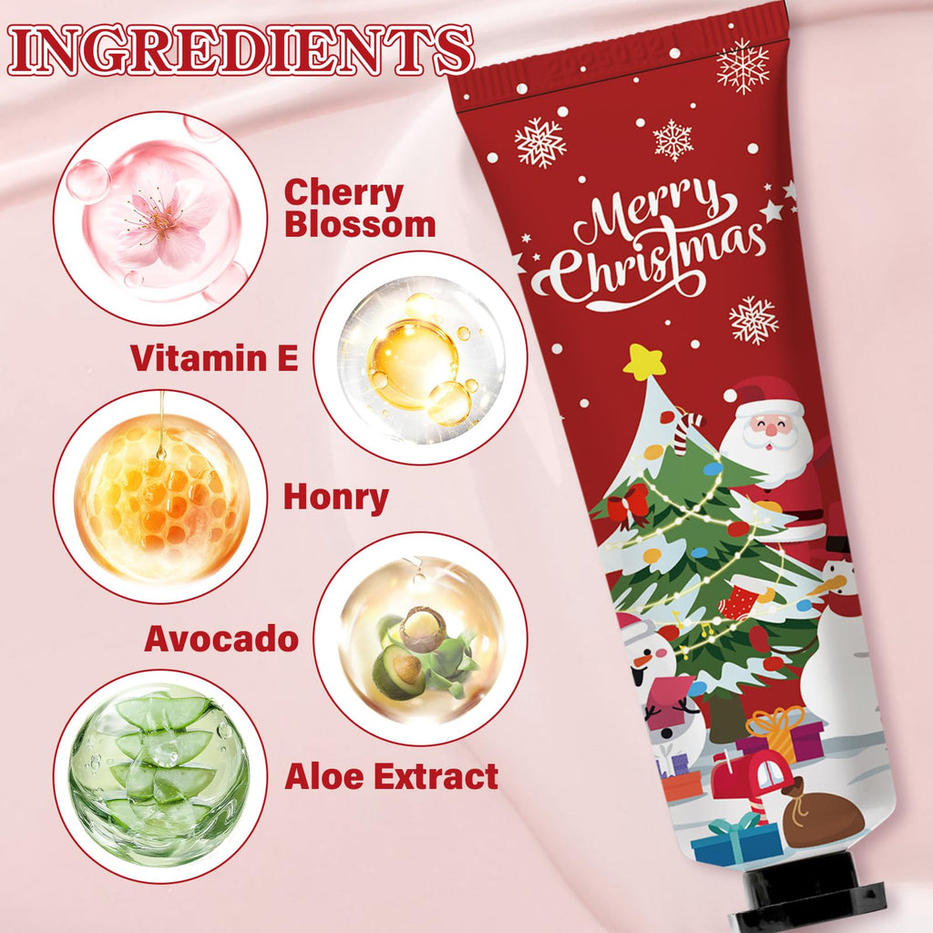 50-Piece Nlicrst Christmas Hand Cream Bulk Set – Santa & Snowman Gift Favors