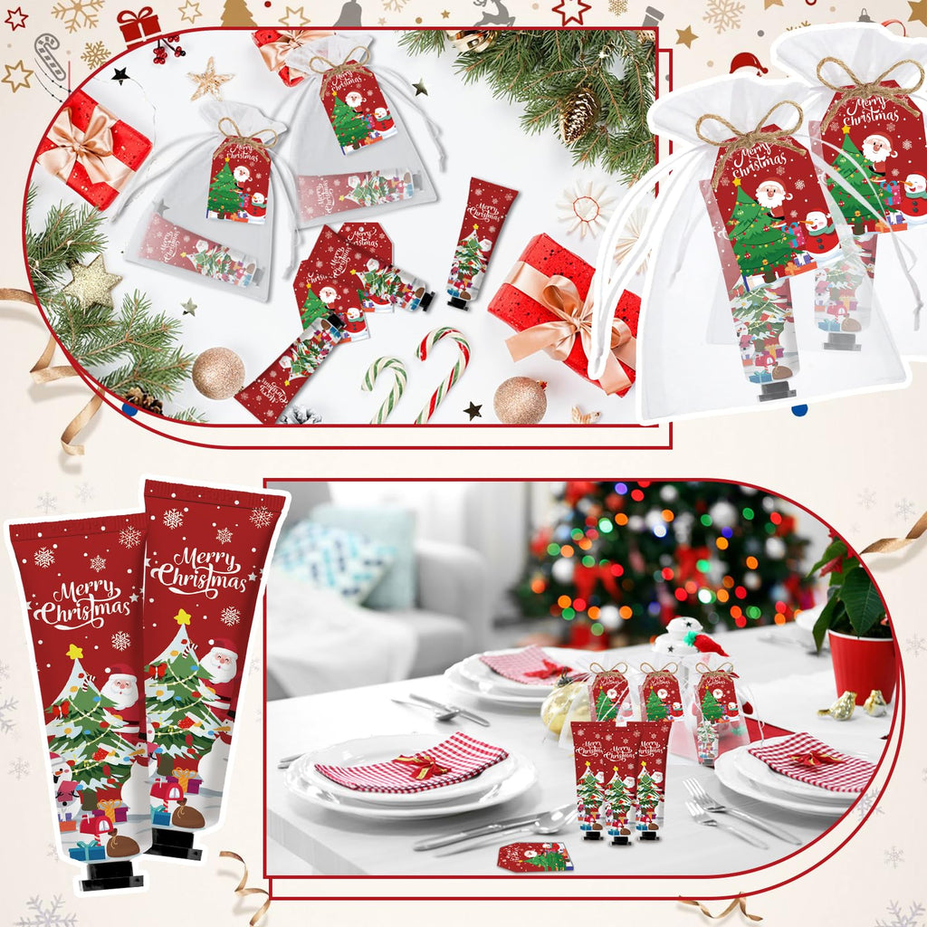 50-Piece Nlicrst Christmas Hand Cream Bulk Set – Santa & Snowman Gift Favors