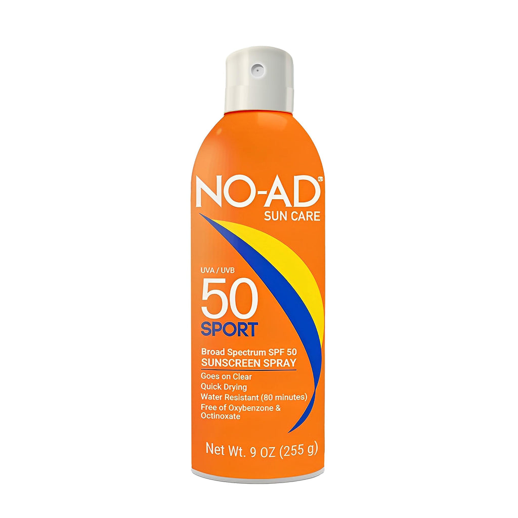 NO-AD SPORT SPF 50 Sunscreen Spray – Broad Spectrum, Non-Greasy (9 oz)