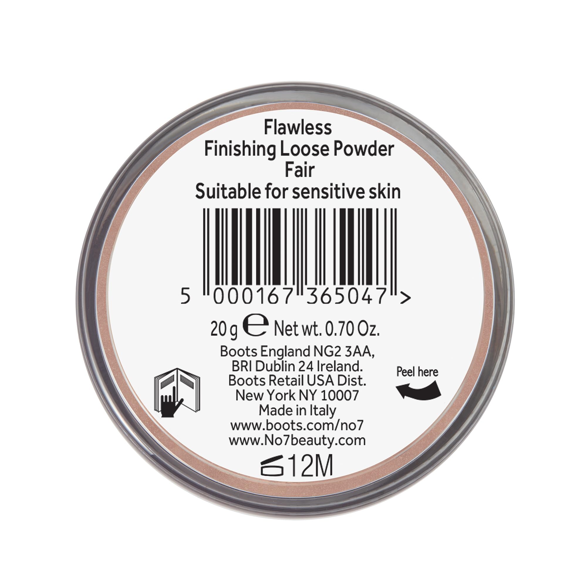 No7 Flawless Finish Loose Setting Powder – Matte, Blurring, Shine-Free Finish (Fair) 0.71 oz