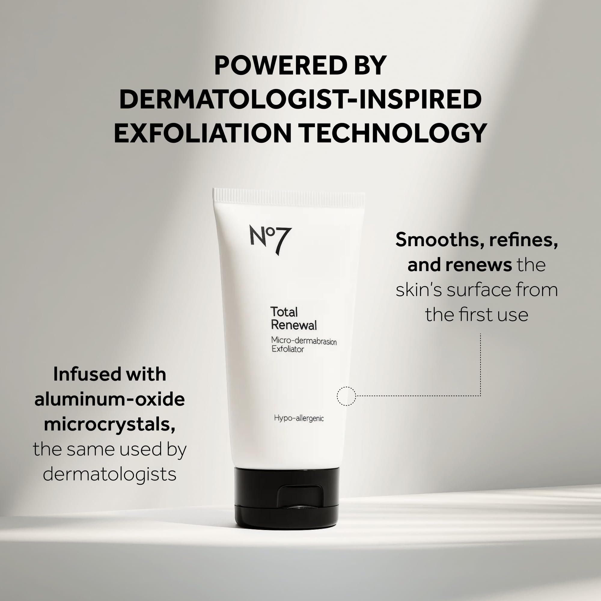 No7 Microdermabrasion Total Renewal Face Scrub – Gentle Exfoliator for Sensitive Skin & Even Tone (2.5 oz)