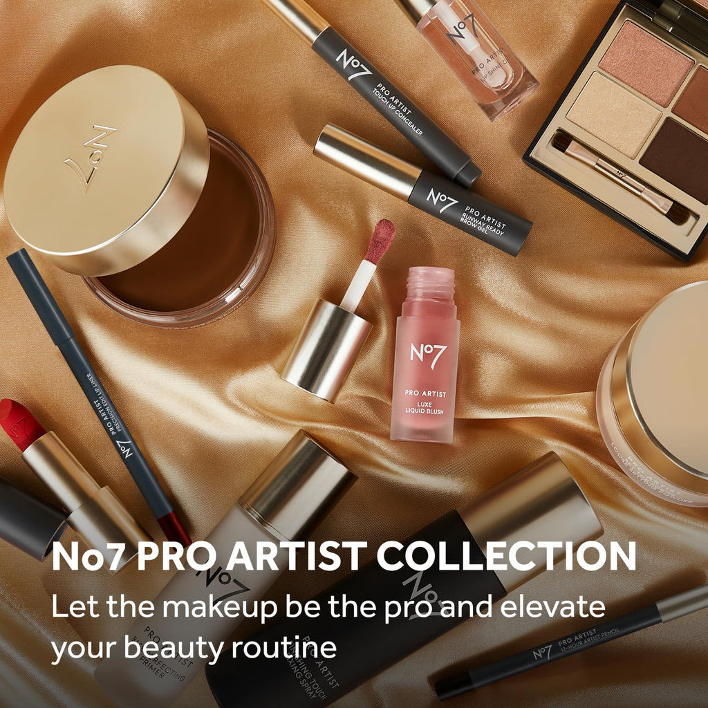 No7 Pro Artist Luxe Powder Blush for Cheeks – Buildable, Silky Glow (Coral, 5g)