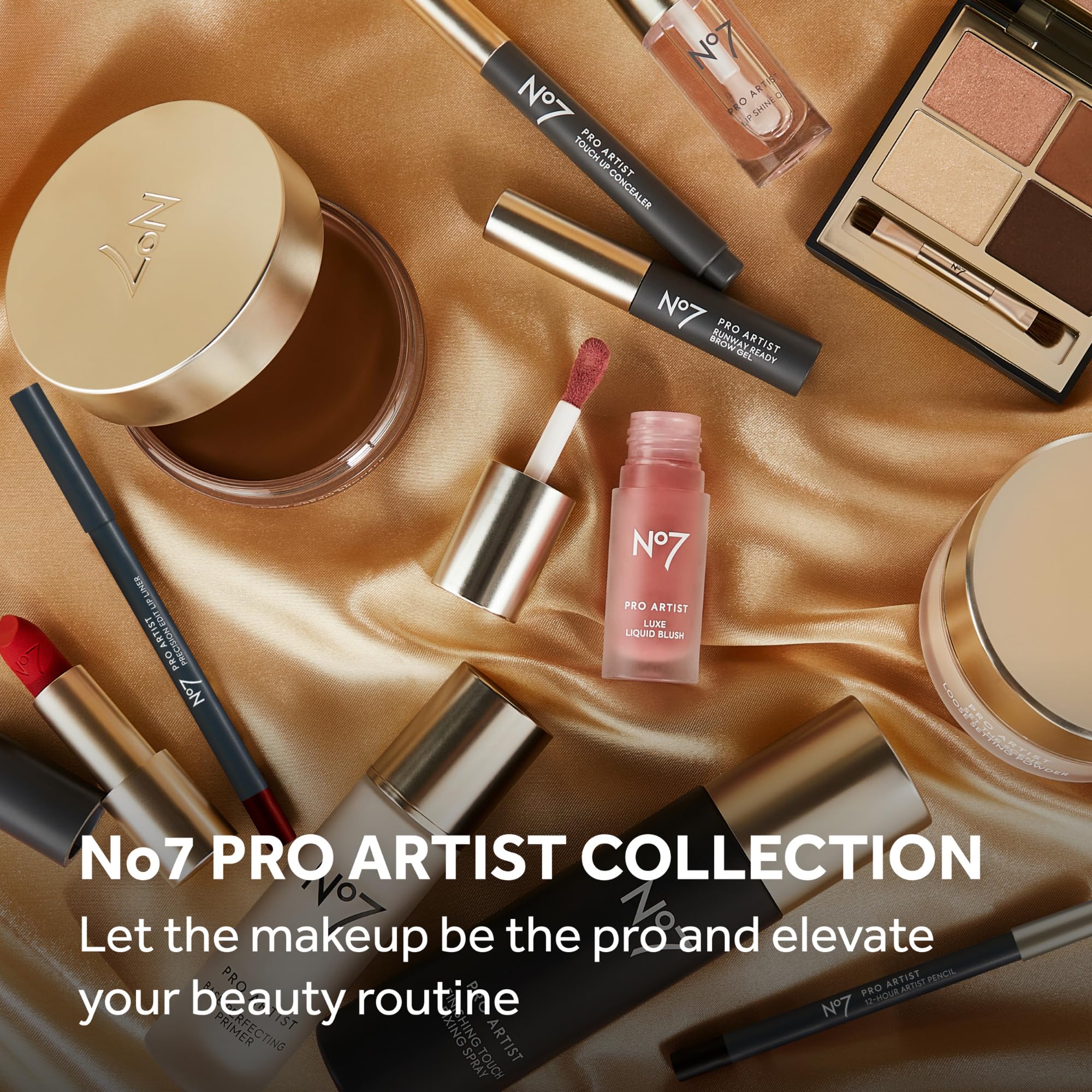 No7 Pro Artist Luxe Powder Blush for Cheeks – Buildable, Silky Glow (Coral, 5g)