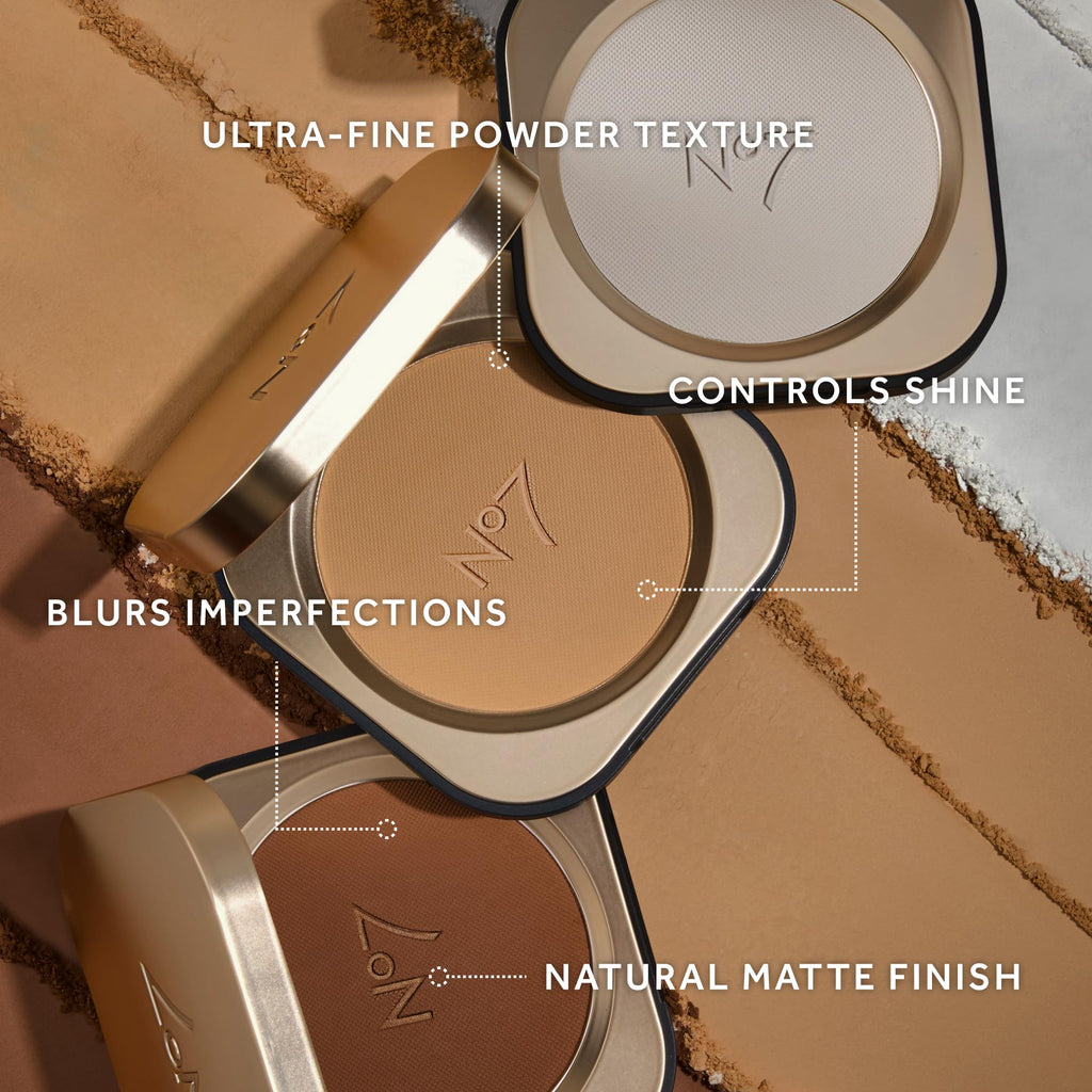 No7 Pro Artist Pressed Setting Powder - Lightweight Translucent Finish, Shine Control, 9g Travel Compact