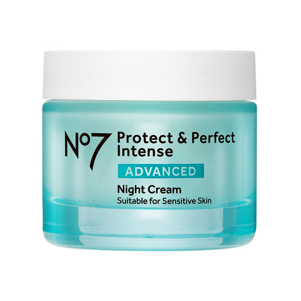 No7 Protect & Perfect Intense Advanced Night Cream – Vitamin E, Shea Butter & Collagen Peptide Technology (1.69 fl oz)