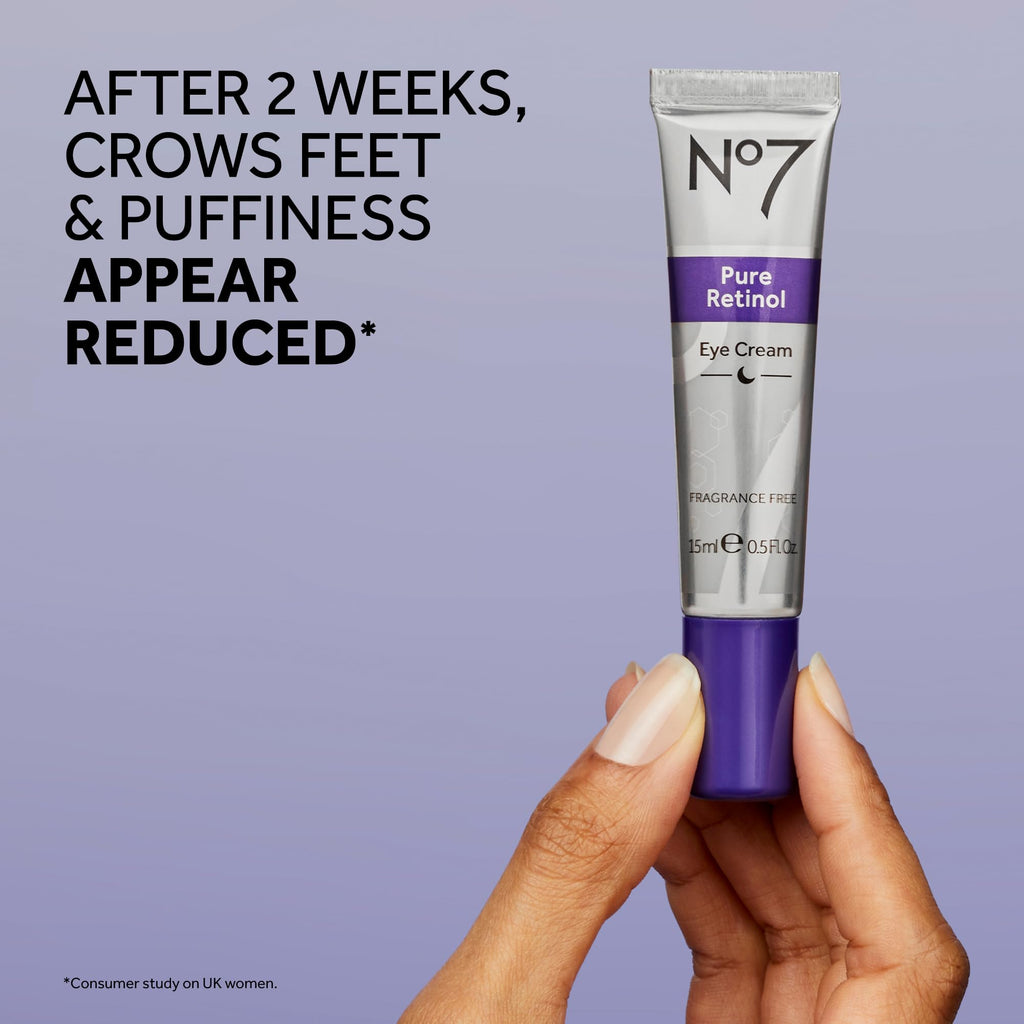 No7 Pure Retinol Eye Cream - 0.5% Retinol, Shea Butter & Matrixyl 3000 Plus