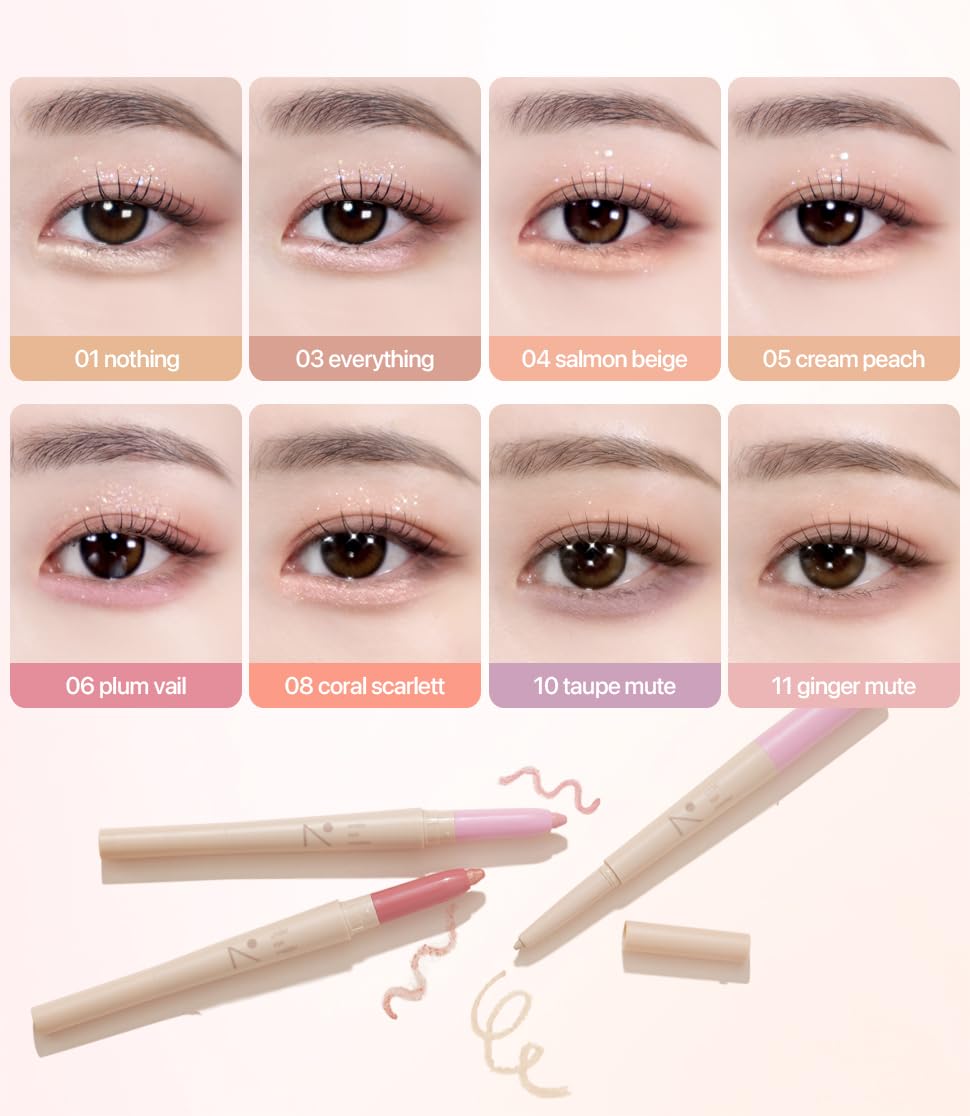 Nobev Under Eye Master 10 Colors – Cream Peach (05) | Dual-Tip Concealer & Highlight for Under Eyes