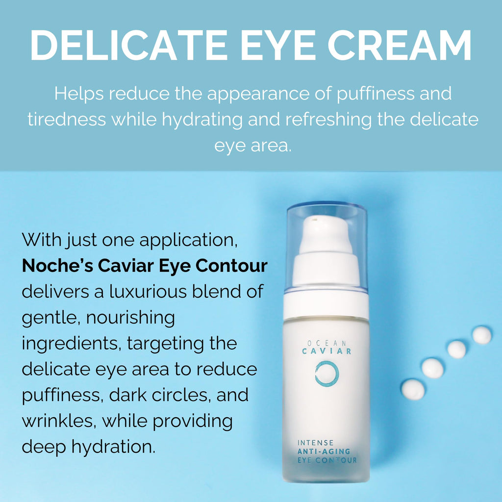 Noche Y Dia Caviar Eye Contour – Anti-Aging Eye Cream with Hyaluronic Acid (30mL) – Made in Spain