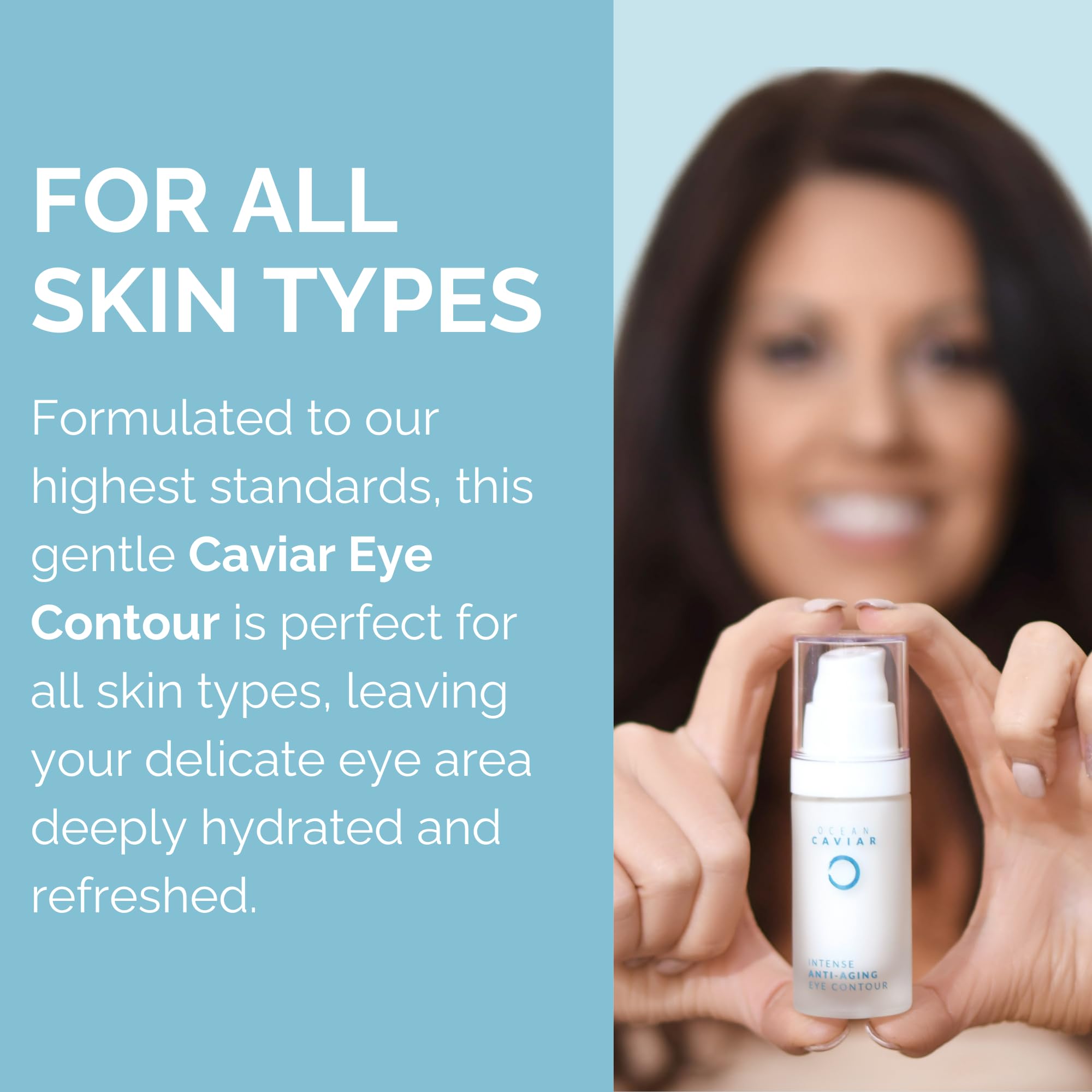 Noche Y Dia Caviar Eye Contour – Anti-Aging Eye Cream with Hyaluronic Acid (30mL) – Made in Spain