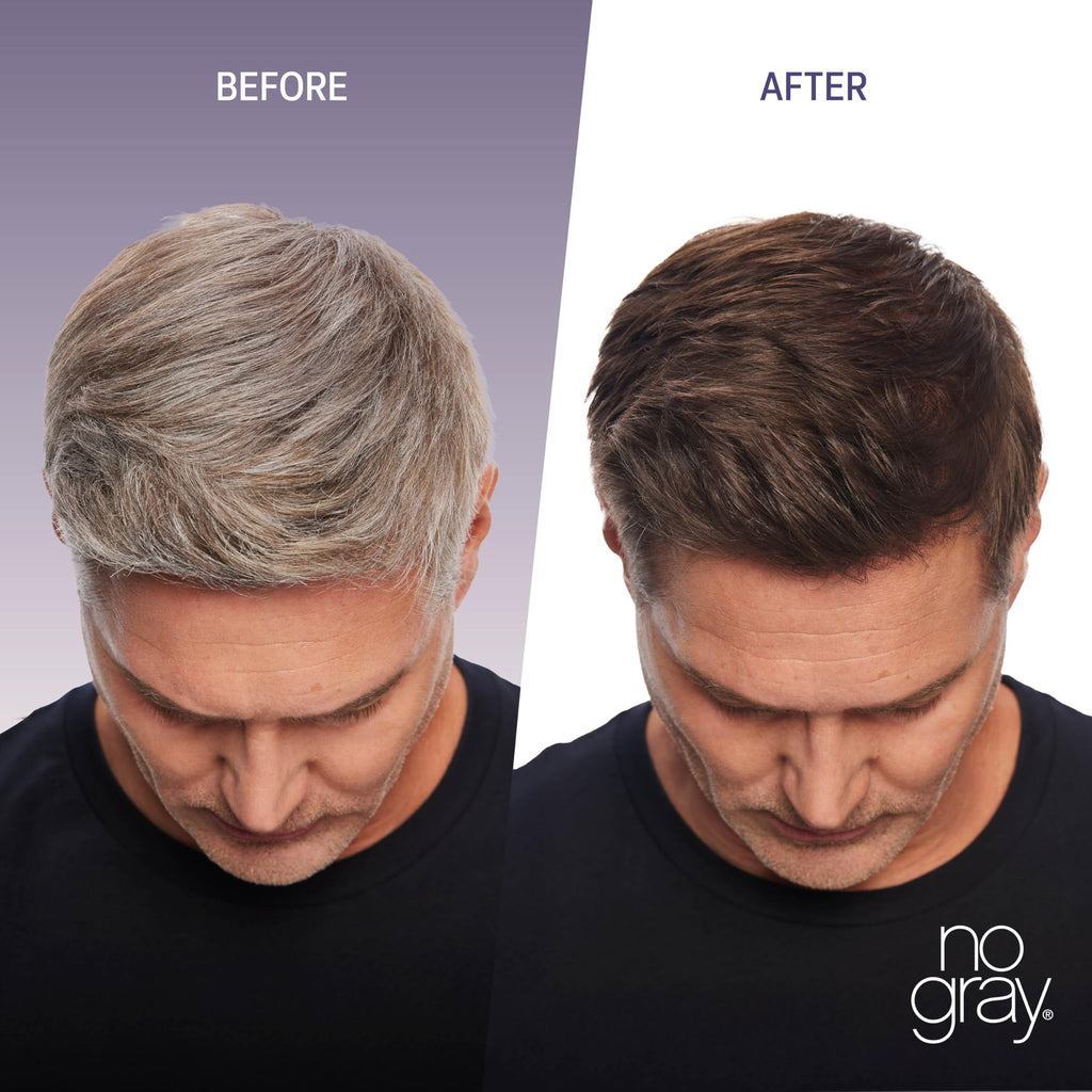 No Gray Quick Permanent Hair Color Shampoo – Dark Brown, 8.45 oz | 5-Min Gray Coverage