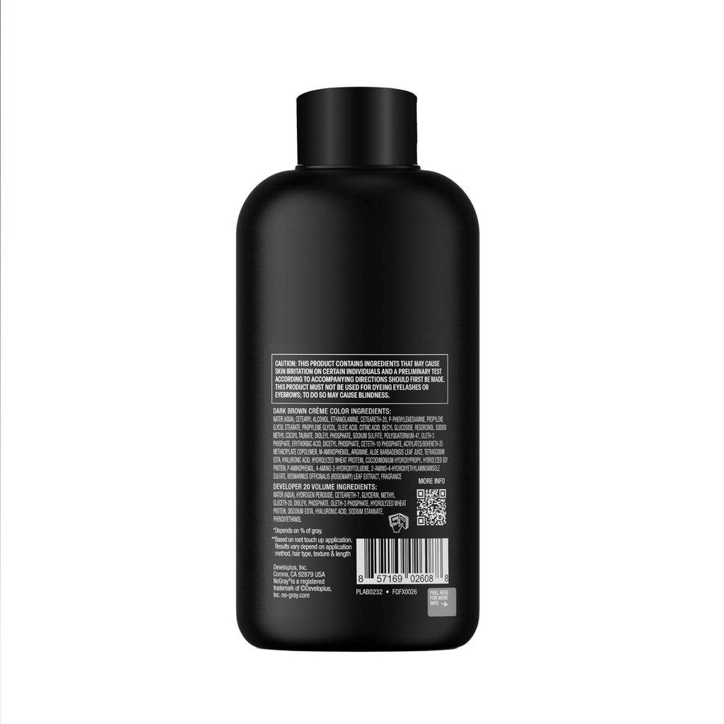 No Gray Quick Permanent Hair Color Shampoo – Dark Brown, 8.45 oz | 5-Min Gray Coverage
