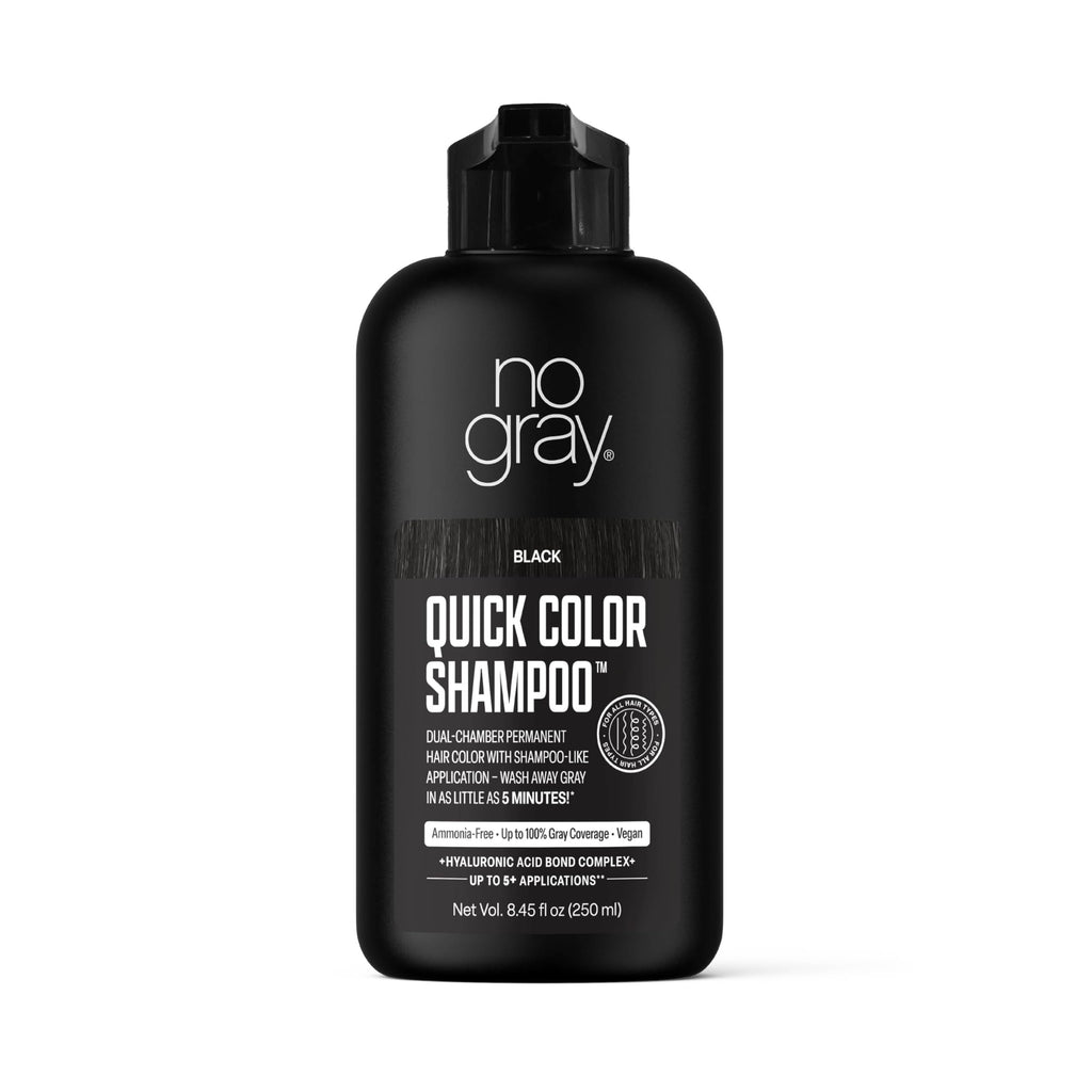 No Gray Quick Color Shampoo – Black, 8.45 oz | 5-Minute Gray Coverage