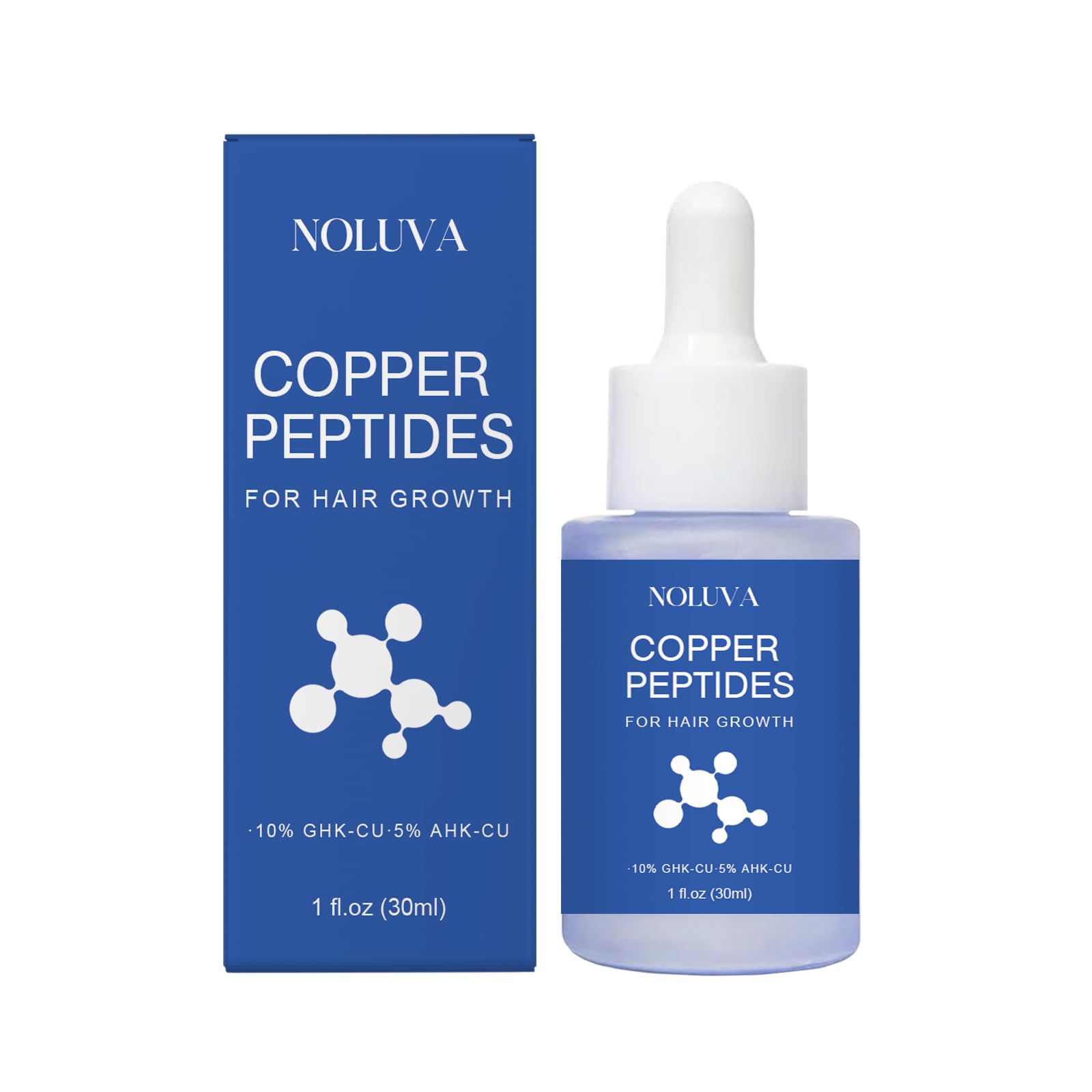 NOLUVA Copper Peptide Hair Regrowth Serum – GHK-Cu & AHK-Cu | 30ml