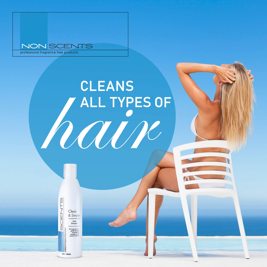 Nonscents Fragrance Free Shampoo – Made in USA, Hydration, Keratin & Silk Amino Acids