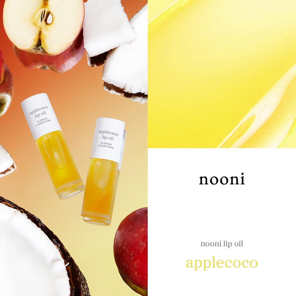NOONI Applecoco Lip Oil – Korean Lip Glow for Hydration, Plump & Lasting Shine (0.12 fl oz)