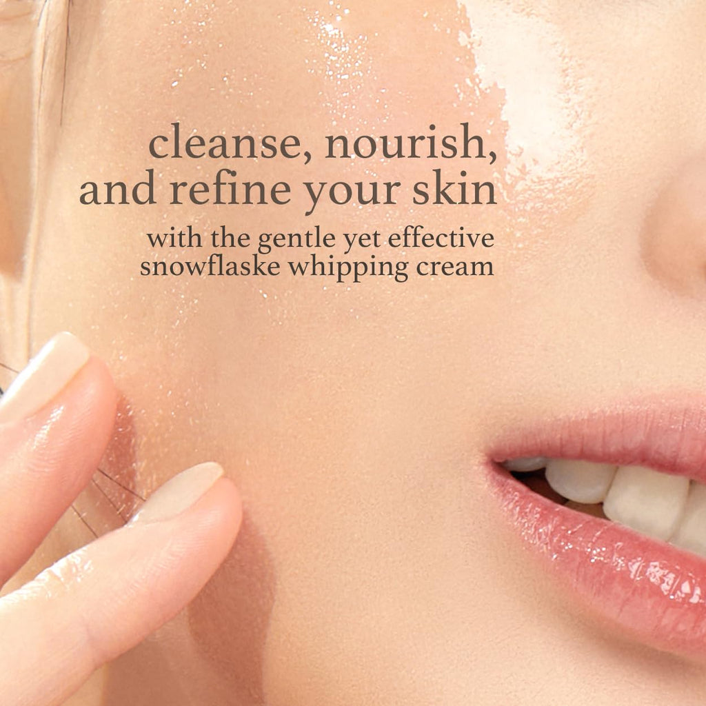 NOONI Snowflake Whipping Cleanser – Korean Glass Skin Facial Wash | Vegan & Purifying (5.07 fl oz)