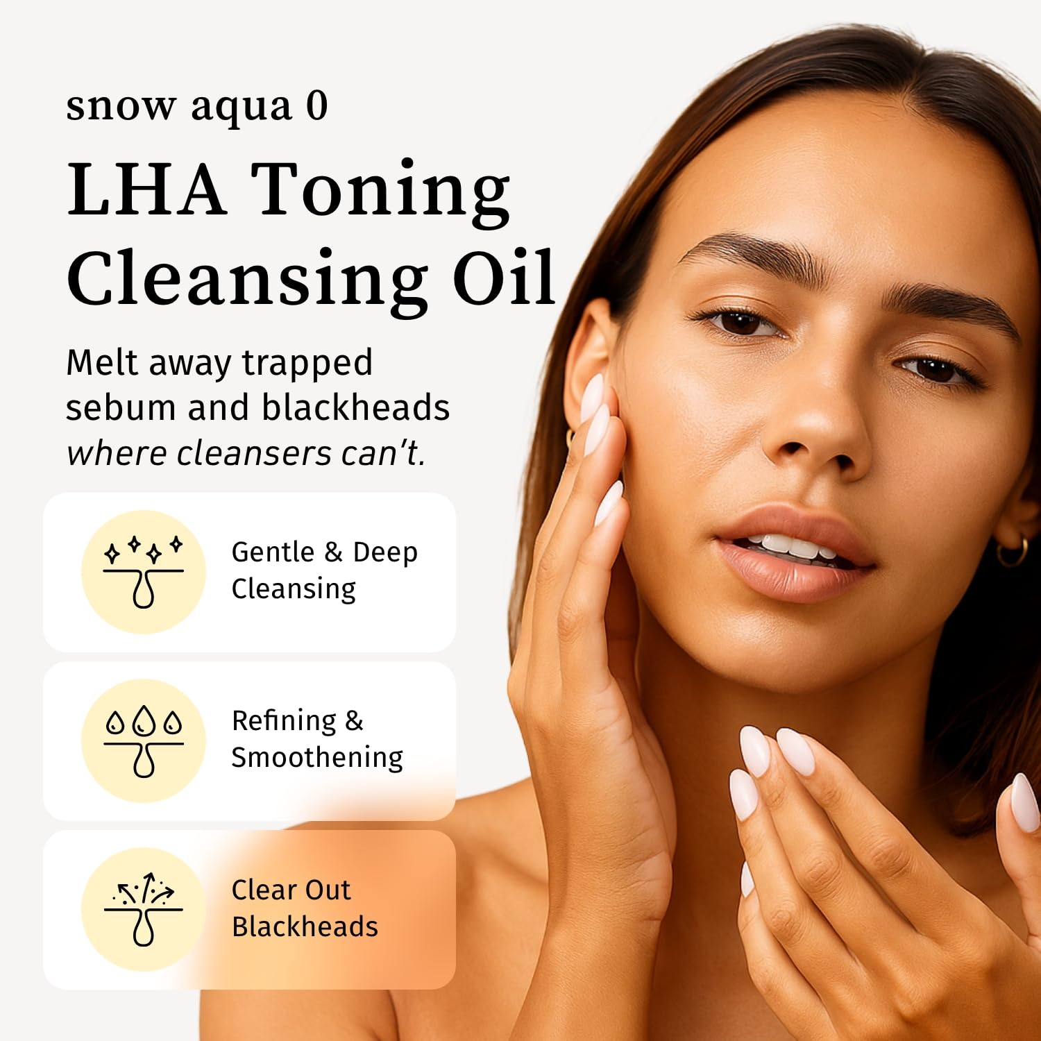 NOONI Snow Aqua 0 LHA Toning Cleansing Oil 2pc Bundle – Gentle Makeup Remover & Pore Care