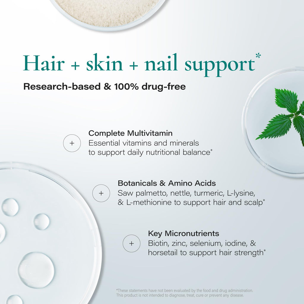 Noophoric Hair Growth Vitamins – Natural Hair Support for Men & Women, 90 Capsules