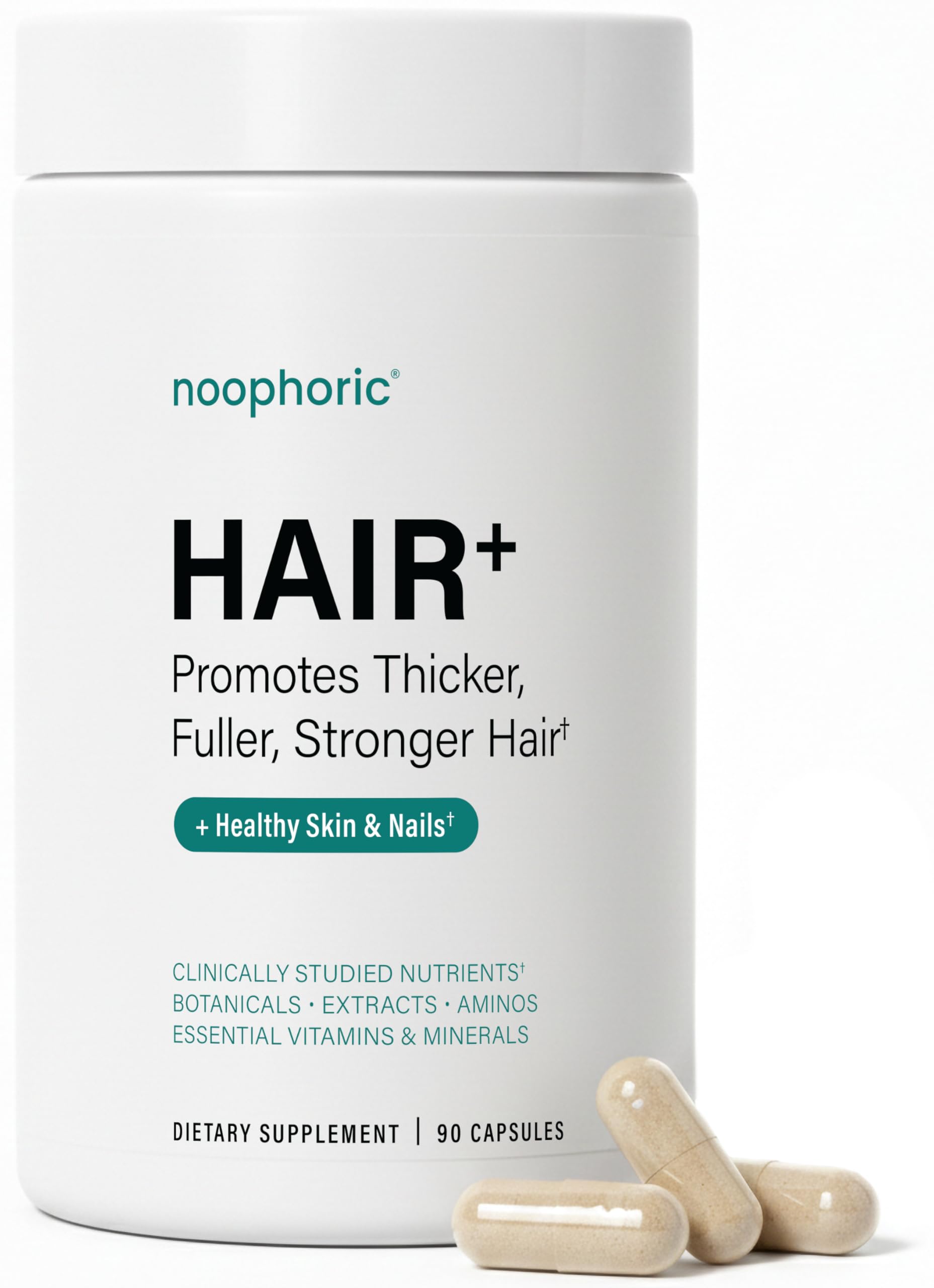 Noophoric Hair Growth Vitamins – Natural Hair Support for Men & Women, 90 Capsules