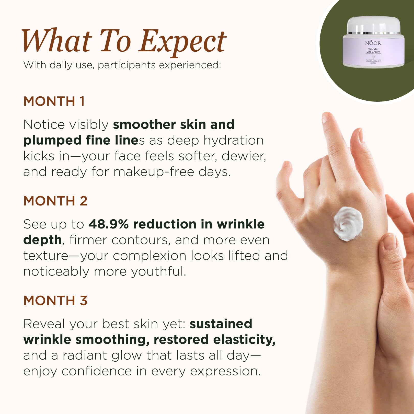 Noor Wonder Lift Cream for Women – Natural Anti-Aging Moisturizer | NOOR HAIR