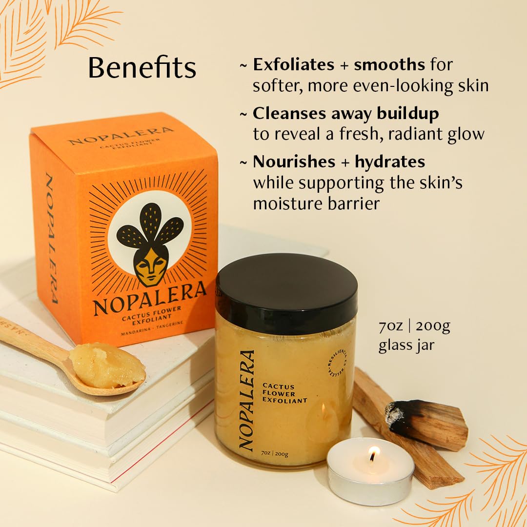 Nopalera Cactus Body Polish Tangerine — 3-in-1 Clean Beauty, Oil Cleanser, Exfoliant & Moisturizer (6 oz)