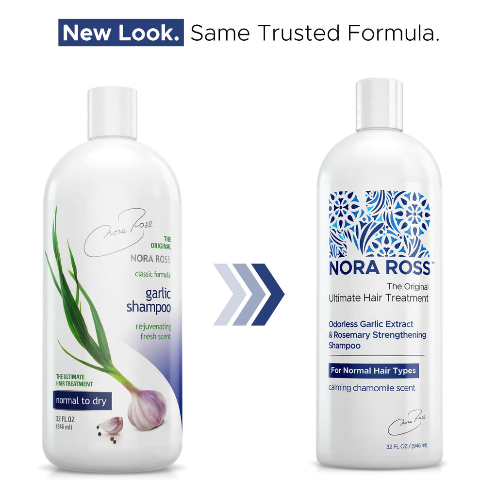 Nora Ross Garlic Extract Hair Strengthening Shampoo – Thickening, Rosemary, 32oz