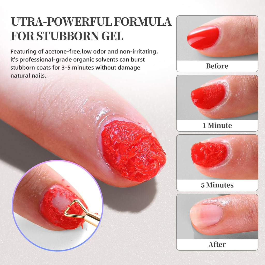 NORCICO Gel Polish Remover – Quick 3-5 Minute Gel Removal, No Foil Soaking, 30ml (2 Pcs)