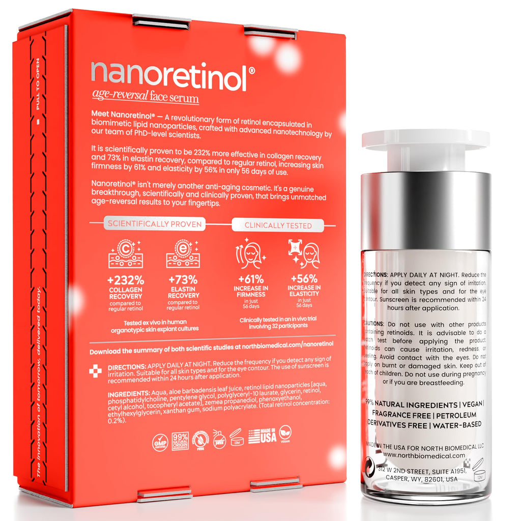 North Biomedical Nanoretinol: Encapsulated Nano Retinol Serum for Face & Eye Contour