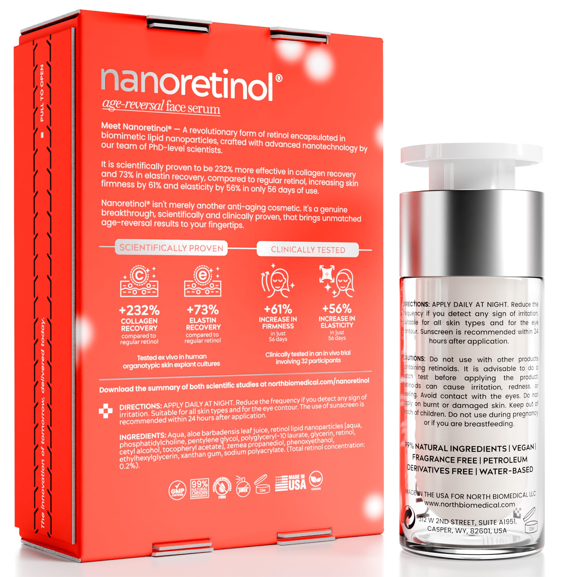 North Biomedical Nanoretinol: Encapsulated Nano Retinol Serum for Face & Eye Contour