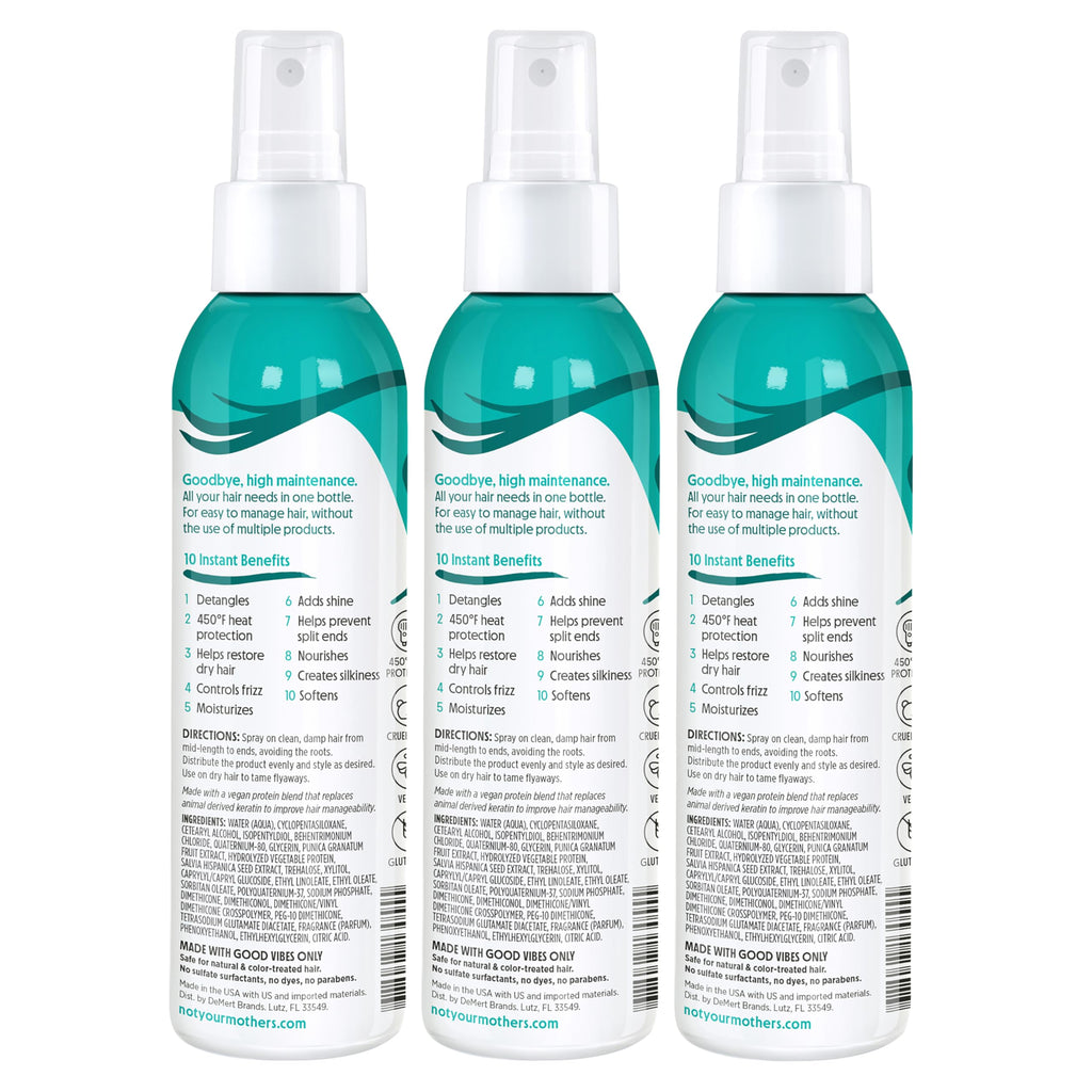 Not Your Mother's All Eyes On Me 10-in-1 Hair Perfector (3-Pack) – Heat Protectant, Detangler & Frizz Control