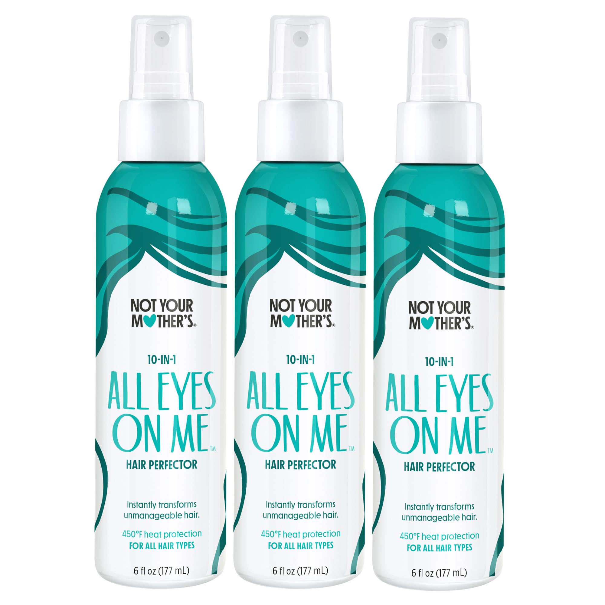 Not Your Mother's All Eyes On Me 10-in-1 Hair Perfector (3-Pack) – Heat Protectant, Detangler & Frizz Control