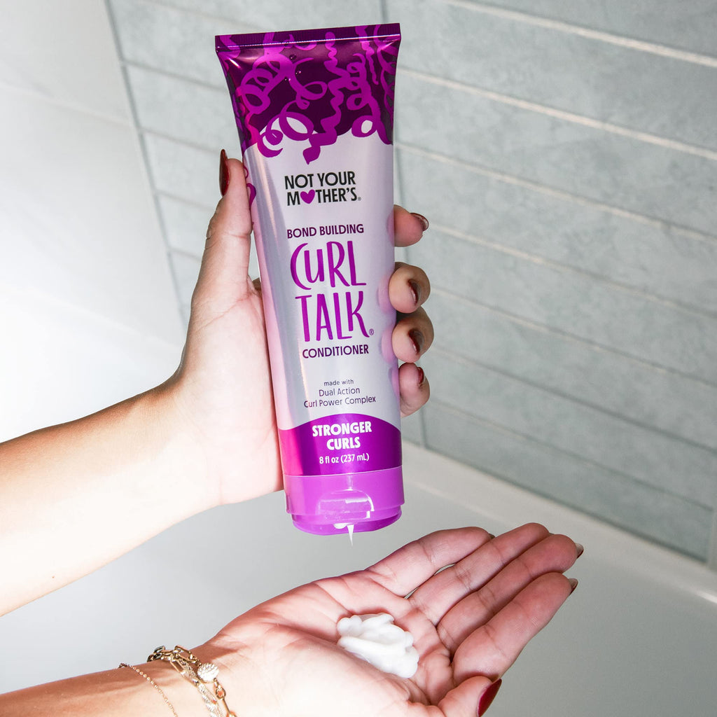 Not Your Mother's Curl Talk Bond Building Shampoo & Conditioner (2-Pack) – 8 fl oz Each – Strengthening Set for Curly Hair