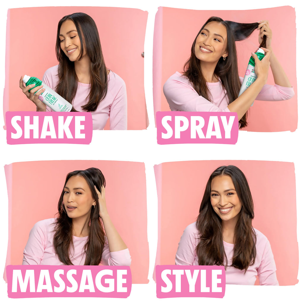 Not Your Mother's Clean Freak Unscented Dry Shampoo Value Pack – 2 x 12 oz, Oil Absorption, No Rinse, All Hair Types