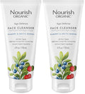 Nourish Organic Face Cleanser – Bilberry & Arctic Berries, Aloe Vera Foam Wash (Pack of 2)