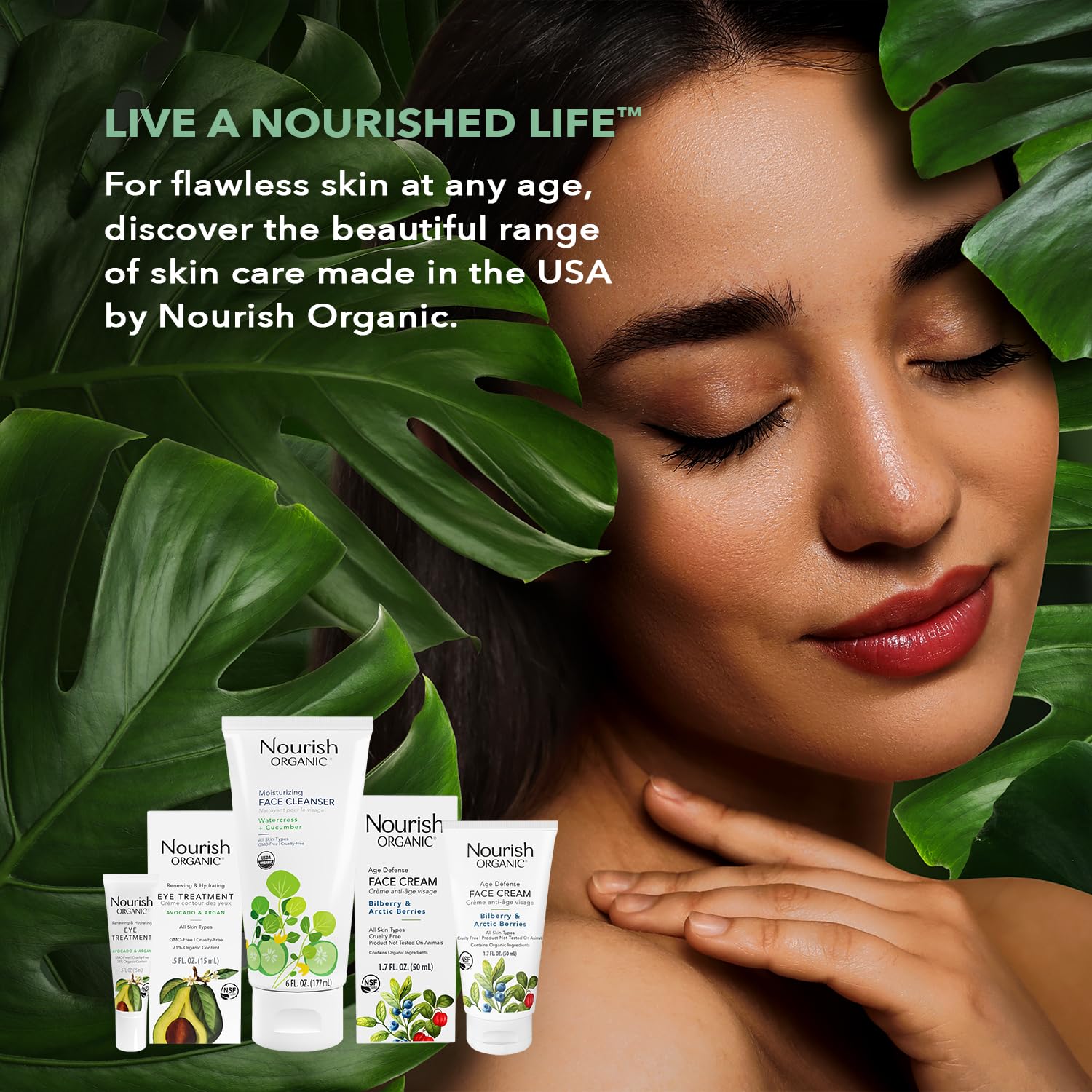 Nourish Organic Face Cleanser – Bilberry & Arctic Berries, Aloe Vera Foam Wash (Pack of 2)