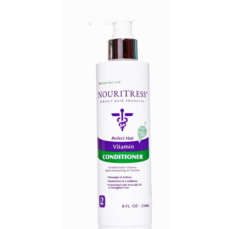 NouriTress Vitamin Conditioner – Hydrating 8 oz Moisturizer for Softness, Shine & Detangling