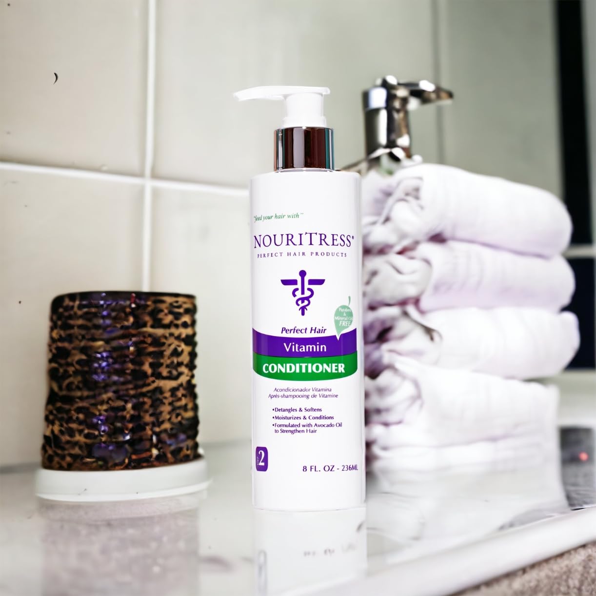 NouriTress Vitamin Conditioner – Hydrating 8 oz Moisturizer for Softness, Shine & Detangling