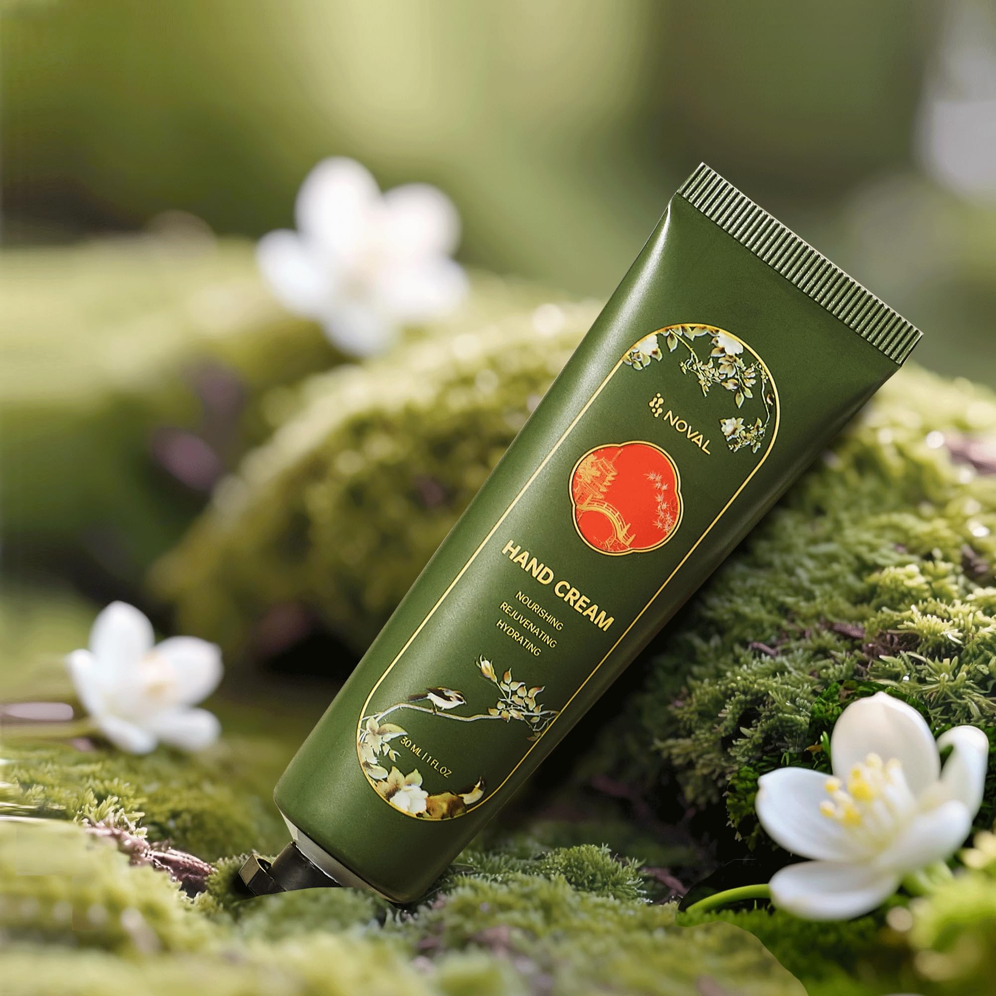 NOVAL Jasmine Hand Cream 10-Pack – Deep Hydration in 30ml Tubes | Non-Greasy, Fast Absorbing