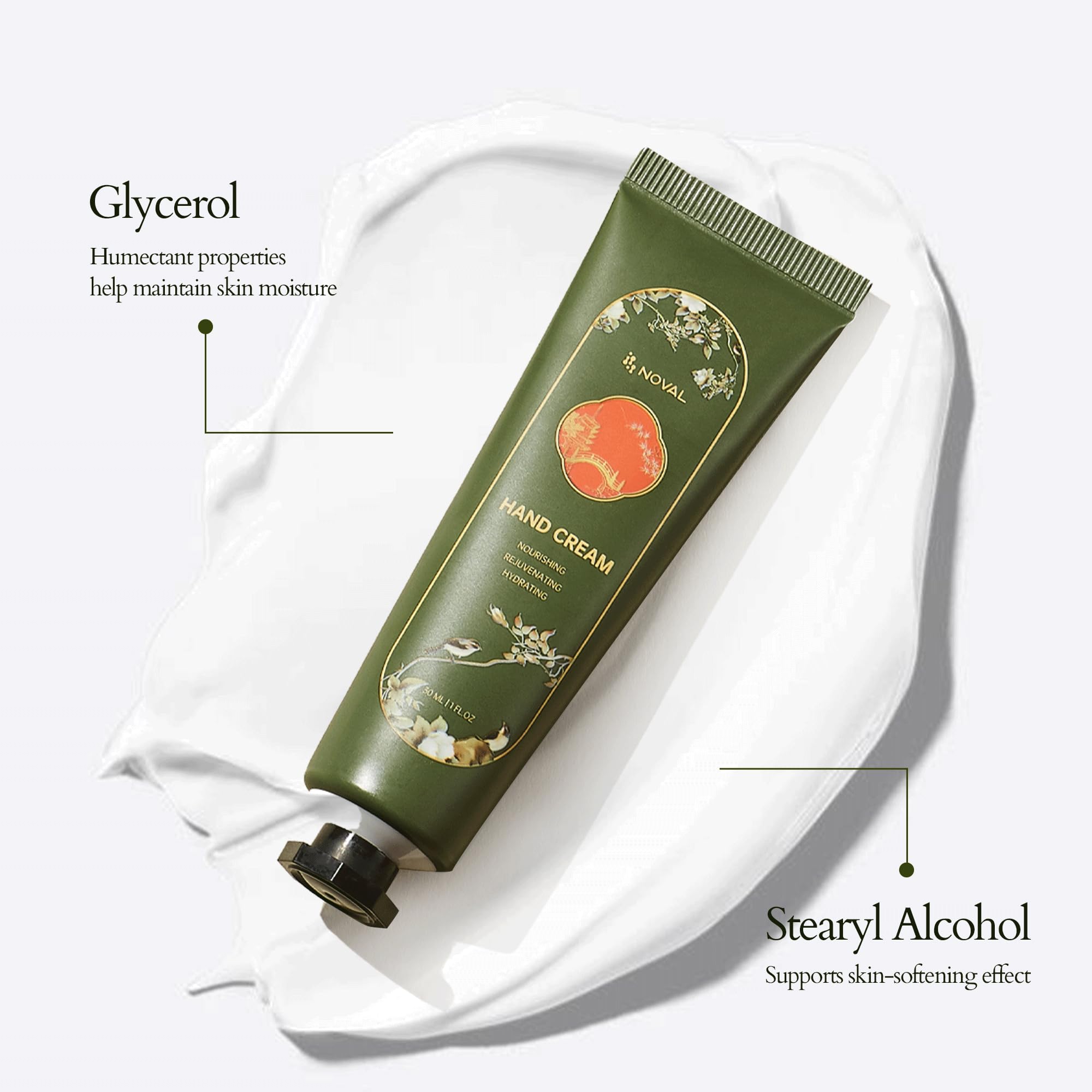 NOVAL Jasmine Hand Cream 10-Pack – Deep Hydration in 30ml Tubes | Non-Greasy, Fast Absorbing