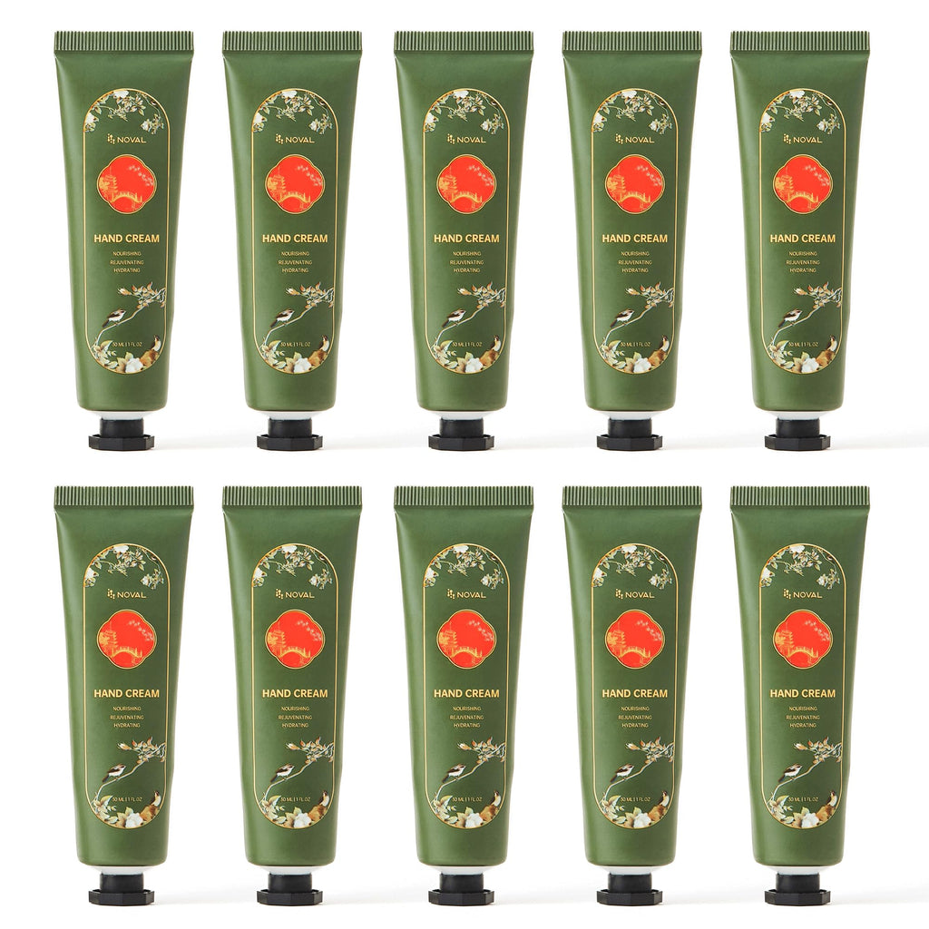 NOVAL Jasmine Hand Cream 10-Pack – Deep Hydration in 30ml Tubes | Non-Greasy, Fast Absorbing
