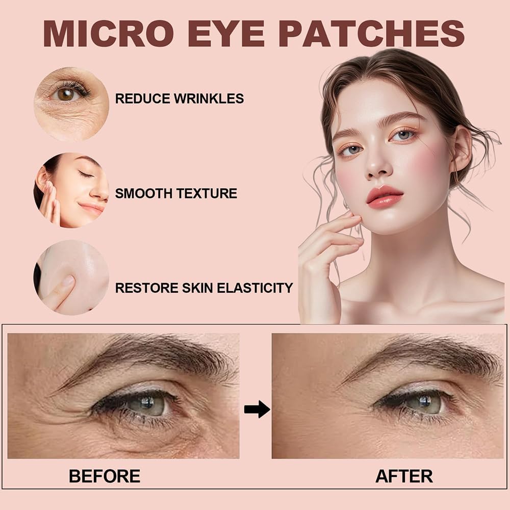 NOVALIFT Micro Eye Patches – Hydrating Under-Eye Patches for Puffy Eyes & Fine Lines (3 Pairs)
