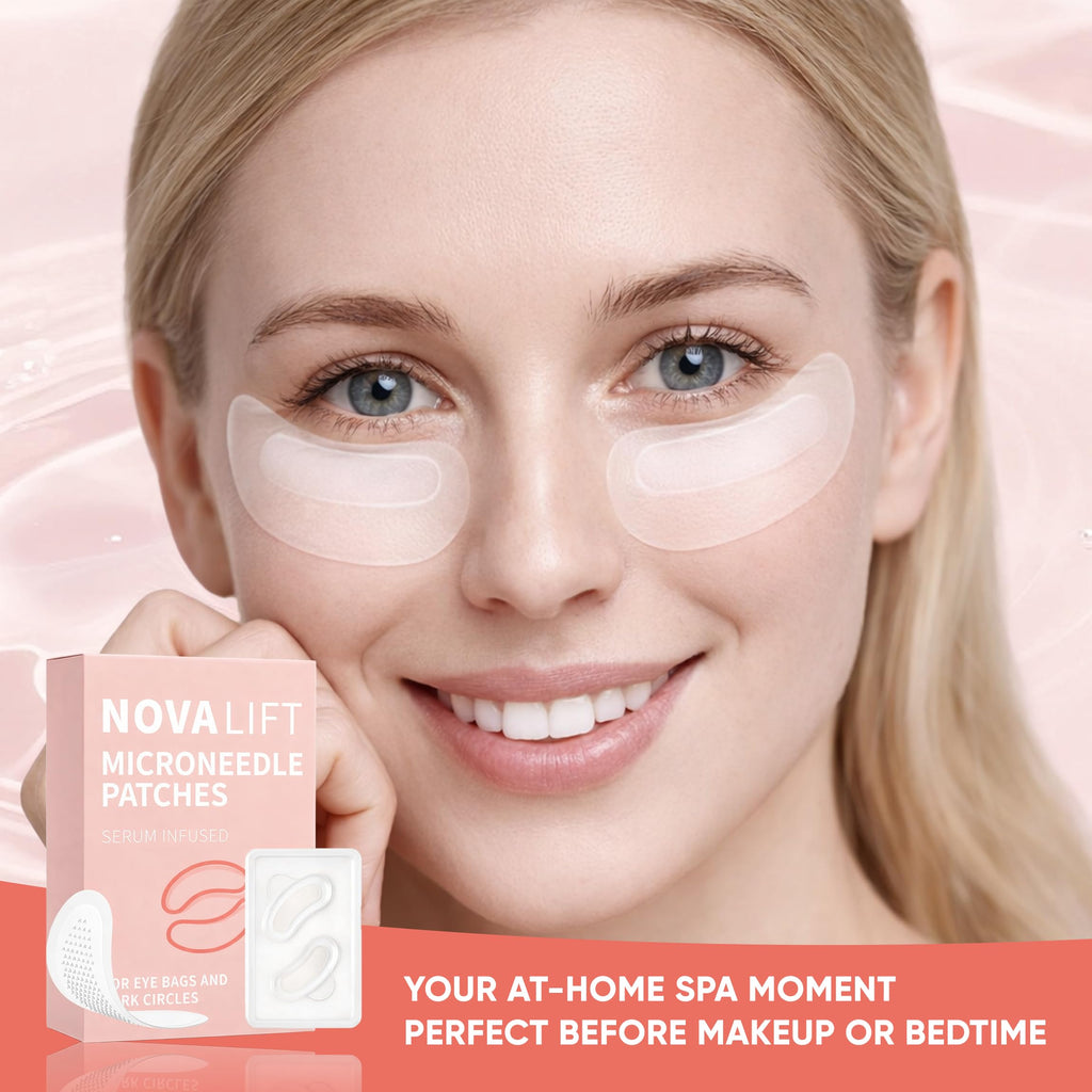 NOVALIFT Micro Eye Patches | Hyaluronic Acid Eye Mask for Dark Circles & Puffiness