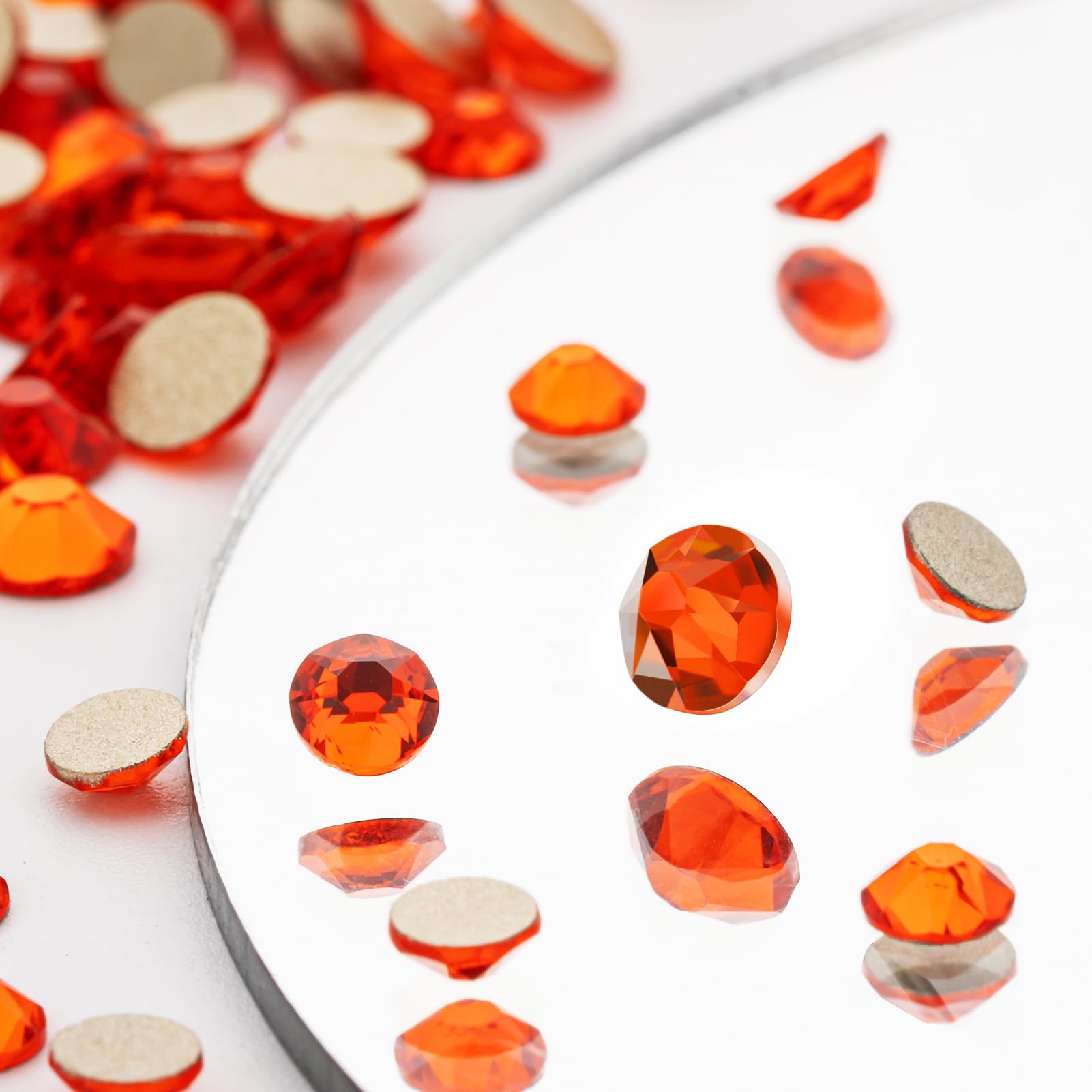 Novani Hyacinth/Orange Rhinestones SS20 4.6–4.8mm – 1440pcs | 2088 Flat Back Crystal Gems for Nail Art & Crafting