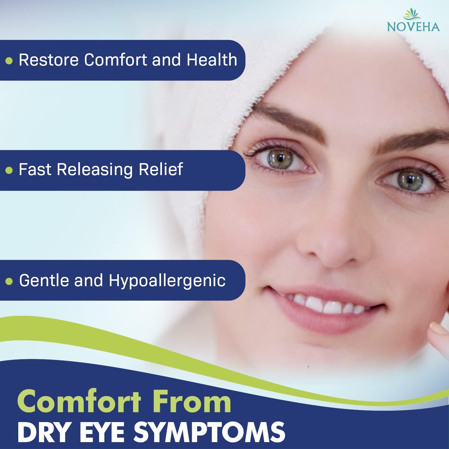 NOVEHA 180Pcs Daily Hygienic Eyelid & Lash Wipes – 120 Individually Wrapped Cleansing Wipes (3 Pack)