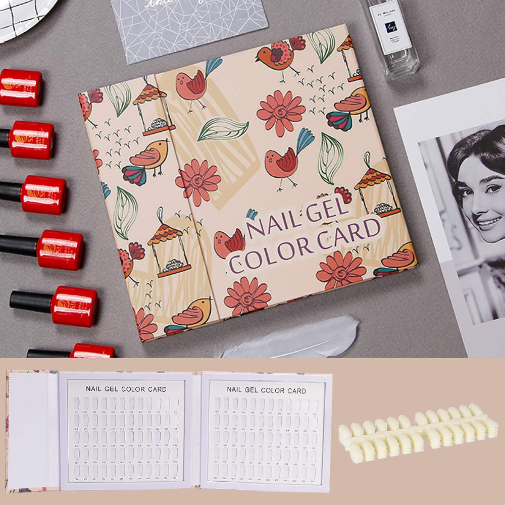Noverlife 120 Nail Colors Display Book | 120 False Nail Tips & Swatch Chart