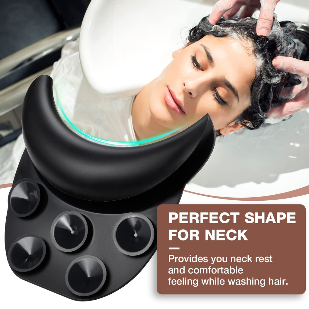 Noverlife Salon Neck Rest Cushion with Suction Cups – Non-Slip Silicone Neck Pillow