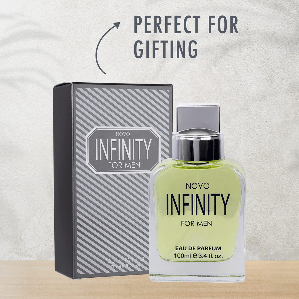 NovoGlow Infinity for Men – 3.4 oz Eau de Parfum Spray | Fresh Citrus-Floral Notes