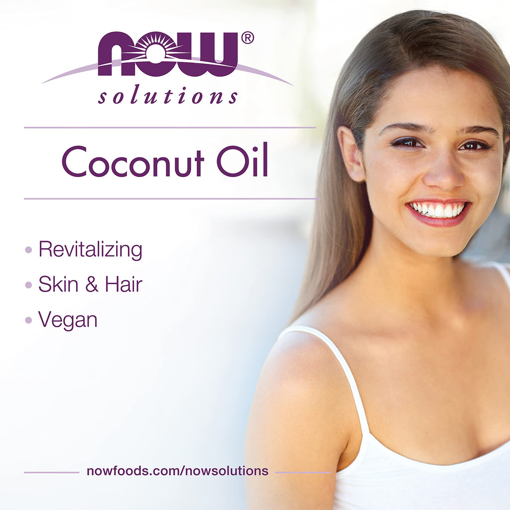NOW Foods Solutions Liquid Coconut Oil: Light, Nourishing Carrier Oil (16 oz)